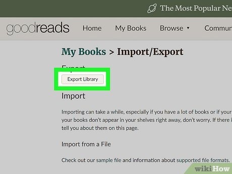 Goodreads Export Settings